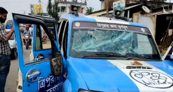 Hours after inauguration, BJP attacked on TMC’s Poll Campaigning Car : Many injured